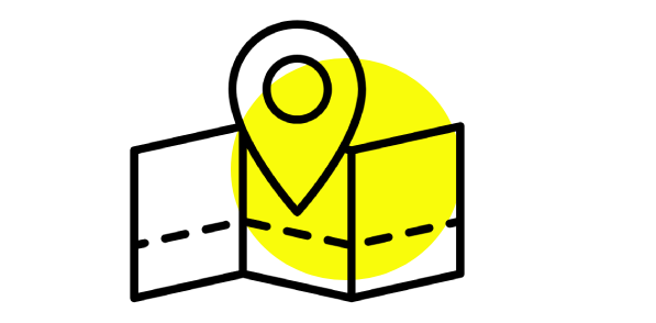Lieferung und Standortsymbol